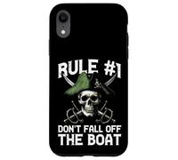 Pirate Rule 1 Dont Fall Off Boat Humor Divertido Hombres Mujeres Niños Carcasa para iPhone XR
