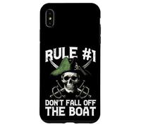 Pirate Rule 1 Dont Fall Off Boat Humor Divertido Hombres Mujeres Niños Carcasa para iPhone XS MAX