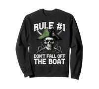 Pirate Rule 1 Dont Fall Off Boat Humor Divertido Hombres Mujeres Niños Sudadera