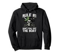 Pirate Rule 1 Dont Fall Off Boat Humor Divertido Hombres Mujeres Niños Sudadera con Capucha