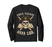 Pirate Teachers ARRR Cool Funny Humor Halloween Hombres Mujeres Manga Larga