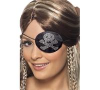 Smiffys Parche pirata, motivo de strass