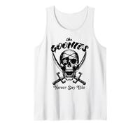 Pirates Never Dia Skull Crossed Espadas Hombres Mujeres Niños Camiseta sin Mangas