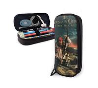Pirates of The Caribbean Leather Pencil Case Pencil Case Stationery Bag Office Portable Storage Box Cosmetic Box Folder-SYS20250
