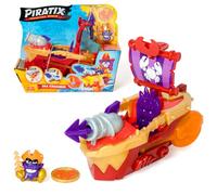 PIRATIX, ADVENTURE WORLD Sea Crusher - Barco Pirata en forma de cangrejo, Incluye 1 barco pirata, 1 Piratix exclusivo, 1 tesoro exclusivo, 1 accesorio, 1 cañón y 1 proyectil