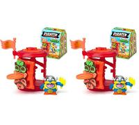 PIRATIX Adventure World Serie Crazy Jungle - 1 Jungle Cage Serie Crazy Jungle. Cada Caja Tiene 1 Jaula Sorpresa, 1 Piratix Sorpresa, 1 Accesorio, 1 Bandera Exclusiva y 1 Tesoro Exclusivo