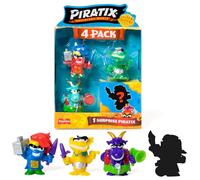 PIRATIX Adventure World Serie Golden Treasure - Pack de 4 Figuras. Contiene 4 Piratix (1 Sorpresa) y 4 Accesorios. Pack 2 de 4