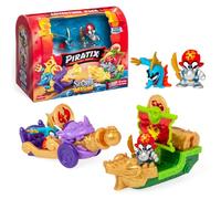 PIRATIX Adventure World Serie Secret Treasure - Adventure Pack, Capitán Chomp. Incluye 2 Figuras, Entre Ellas 1 Capitán Plateado Exclusivo, 1 Treasure Ship, 1 Cañón y 2 Tesoros. Pack 4/4