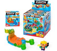 PIRATIX ADVENTURE WORLD Serie Shark Treasure, Display con 6 O 12 Sea Speeder, Barco monoplaza de Piratix, Contiene Barco Sea Speeder, Piratix , Accesorio Cristal, Tesoro Efecto Cristal MAGIC BOX
