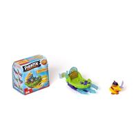 PIRATIX, ADVENTURE WORLD Serie Shark Treasure, Speeder, Barco monoplaza de Piratix, Contiene Barco Sea Speeder, Piratix Sorpresa, Accesorio Cristal, Tesoro Efecto Cristal