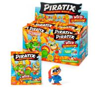 PIRATIX Adventure World Serie Wild Kingdom - Caja con 24 Sobres Sorpresa con Figuras Pirata coleccionables. Cada sobre Contiene 1 Piratix Sorpresa y 1 Accesorio con Efecto Color Change