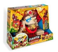 PIRATIX Gorilla Temple - Templo en Forma de Gorila con trampas y un Tesoro Oculto. Incluye Juguete, 2 Figuras, 4 Tesoros exclusivos y 1 tótem Dorado