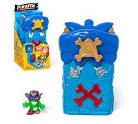 PIRATIX Secret Shark Cave - Cueva secreta de Shark Island, Contiene 1 Shark Cave, 1 Piratix , 2 accesorios (1 arma y 1 cetro), 1 cangrejo y 1 tesoro