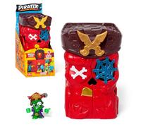 PIRATIX Secret Skull Cave - Cueva secreta de Shark Island, Contiene 1 Skull Cave, 1 Piratix , 2 accesorios “cristal” (1 arma y 1 cetro), 1 araña y 1 tesoro