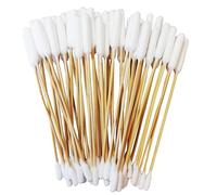 Pirbright Pet Company Bastoncillos de algodón extra grandes de doble extremo de 15 cm para mascotas y perros, bastoncillos largos de algodón de bambú para limpiar orejas de animales, paquete de 50