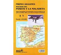 Pirineo Aragones, Macizos del Posets y la Maladeta. Mapa Topográfico Excursionista: con los GR y rutas de Esquí de Montaña