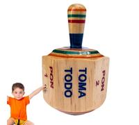 Pirinola Mexicana Spinner Tall Tops Juego tradicional mexicano Toma Todo Juego Mexicano Juego de Madera Mexicano Juego de Disco Tradicional para Adultos Bachelor Home Home