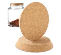 Piriuuo 2 tapones de corcho cónicos, grandes tapones de corcho cónicos de madera, corchos naturales de madera blanda, cierre de corcho redondo, grande, para manualidades, vasos y botellas
