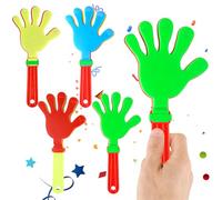 Piriuuo 4 badajos de mano, badajos de mano, badajos de plástico, badajos de mano, accesorios para hacer ruido, varios aplausos para accesorios de fiesta de concierto