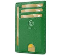 PIRNA Carteras para Hombre Pequeñas con Bloqueo RFID - Cartera Tarjetero Hombre y Mujer con Caja de Regalo - Tarjeteros Hombre Tarjetas Credito - Bosque Verde