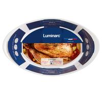 Pirofila Ovalada Smart Cuisine Carine De Vidrio Opalino Blanco Cm 38X23X9 H