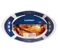 Pirofila Ovalada Smart Cuisine Carine De Vidrio Opalino Blanco Cm 38X23X9 H