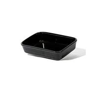 PIROFILA PORCELANA RECTANGULAR LISA GASTRONOMIA 27x20x6h color negro