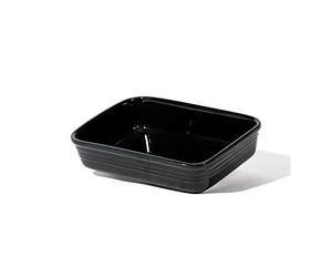PIROFILA PORCELANA RECTANGULAR LISA GASTRONOMIA 27x20x6h color negro