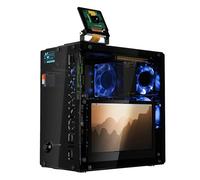 Pironman 5 Pro Max Mini PC Caja con Pantalla táctil de 4,3 pulgadas para Raspberry Pi 5, Dual NVMe RAID 0/1-NAS, cámara, micrófono, audio, Hailo8, KI-LLMs ChatGPT/Gemini, ventilador PWM, OLED (RPI5 no