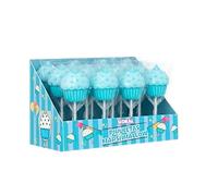 Piruletas Marshmallow Pastel Azul y Rosa para Mi Primera Comunión - Estuche 16 Unidades - Nubes en Forma de Piruleta - Chuches Dulces para Mesa Candy Bar y Detalles de Invitados (PASTEL AZUL)