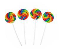 Piruletas redondas de colores con sabor dulce - 30 gramos - 18 piezas - espiral arcoíris