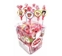 Piruletas Rock Temáticas - Caja de 100 Unidades | Diseños Divertidos de Animales, Emoticonos y Frutas | Sin Gluten (Animales)