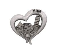 Pisa Italia 3D Imán de refrigerador en Forma de corazón Recuerdos turísticos Resina Pegatinas magnéticas Imán de Nevera Hogar y decoración de la Cocina de China