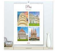 Pisa - Reiseplaner (hochwertiger Premium Wandkalender 2026 DIN A2 hoch), Kunstdruck in Hochglanz: Diese Stadt mit reicher Geschichte liegt im Norden der Toskana am Fluss Arno.