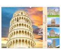 Pisa - wunderschönes Reiseziel (Wandkalender 2026 DIN A2 quer), CALVENDO Monatskalender: Diese Stadt mit reicher Geschichte liegt im Norden der Toskana am Fluss Arno.
