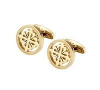 Pisacorbatas 1 Pair Of Shirt Sleeve Studs, Cufflinks, Cross Flower Stainless Steel, Knight Sword Business(Gold)
