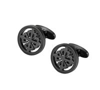 Pisacorbatas 1 Pair Of Shirt Sleeve Studs, Cufflinks, Cross Flower Stainless Steel, Knight Sword Business(Black)