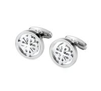 Pisacorbatas 1 Pair Of Shirt Sleeve Studs, Cufflinks, Cross Flower Stainless Steel, Knight Sword Business(Silver)