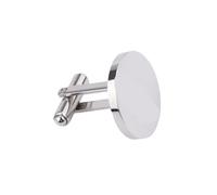 Pisacorbatas 10Pcs 15mm 20mm Round Cufflinks Stainless Steel Mirror Polish Blank For DIY Jewelry Making(Steel color 15mm)
