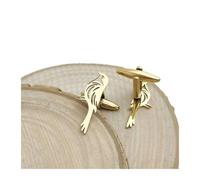 Pisacorbatas Bird And Magpie Stainless Steel Cufflinks, Waterproof And Non-fading, French Shirt Buttons, Gift For Boyfriend(Gold)