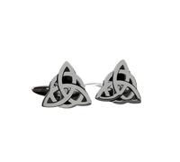 Pisacorbatas Creative Celtic Knot DIY 18K Gold Plated Stainless Steel Cufflinks, Accessories, Light Luxury, Gifts For Father And Husband(Silver)