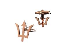 Pisacorbatas Creative Trident Men's Cufflinks, A Pair Of Stainless Steel Shirt Buttons, Never Fade(Rose gold)