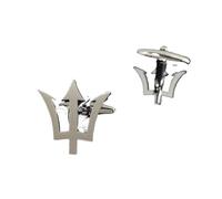Pisacorbatas Creative Trident Men's Cufflinks, A Pair Of Stainless Steel Shirt Buttons, Never Fade(Silver)