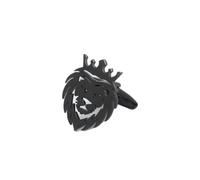 Pisacorbatas Crown Lion Cufflinks Stainless Steel Men Animal Hip Hop Rock Party Accessories Groom Wedding Cufflink Jewelry Gifts(Black)