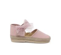 Pisamonas Alpargatas Bebé Piso Fino Lazo Tul Talla 22 Color Rosa