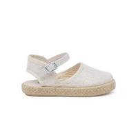 Pisamonas Alpargatas Brillantes con Hebilla Talla 26 en Color Plata