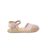 Pisamonas Alpargatas Ceremonia Lino Encaje Bolillos Talla 22 Color Rosa Palo