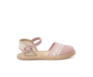 Pisamonas Alpargatas Ceremonia Lino Encaje Bolillos Talla 32 Color Rosa Palo