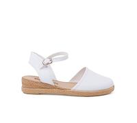 Pisamonas Alpargatas Cuña Cierre Pulsera Hebilla Talla 32 Color Blanco