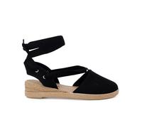 Pisamonas Alpargatas Cuña Y Cintas Piqué Talla 29 Color Negro